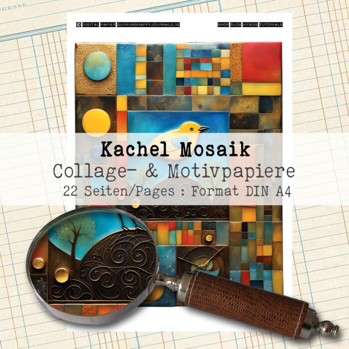 Kachel-Mosaik, Collage- und Motivpapier, 22 Seiten [Digital] – Bild 2