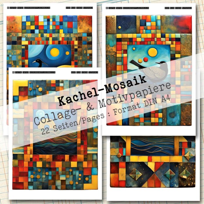 Kachel-Mosaik, Collage- und Motivpapier, 22 Seiten [Digital] – Bild 8