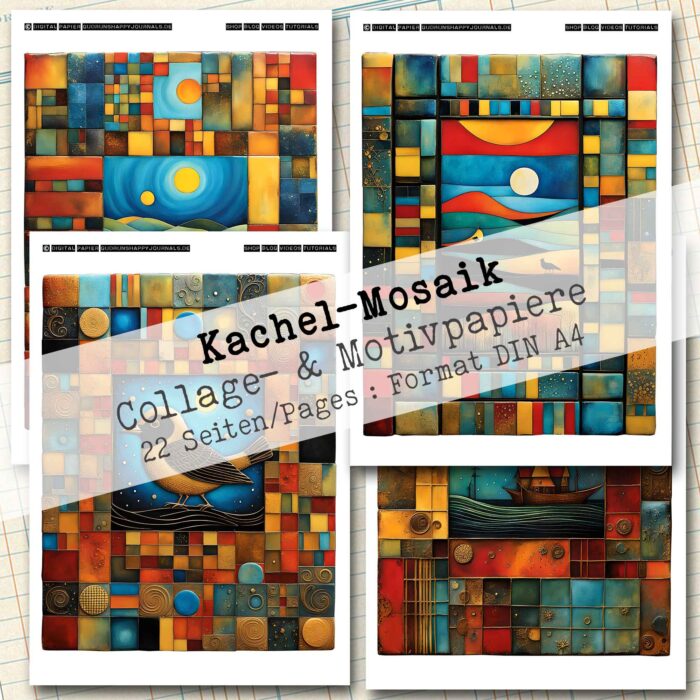 Kachel-Mosaik, Collage- und Motivpapier, 22 Seiten [Digital] – Bild 7