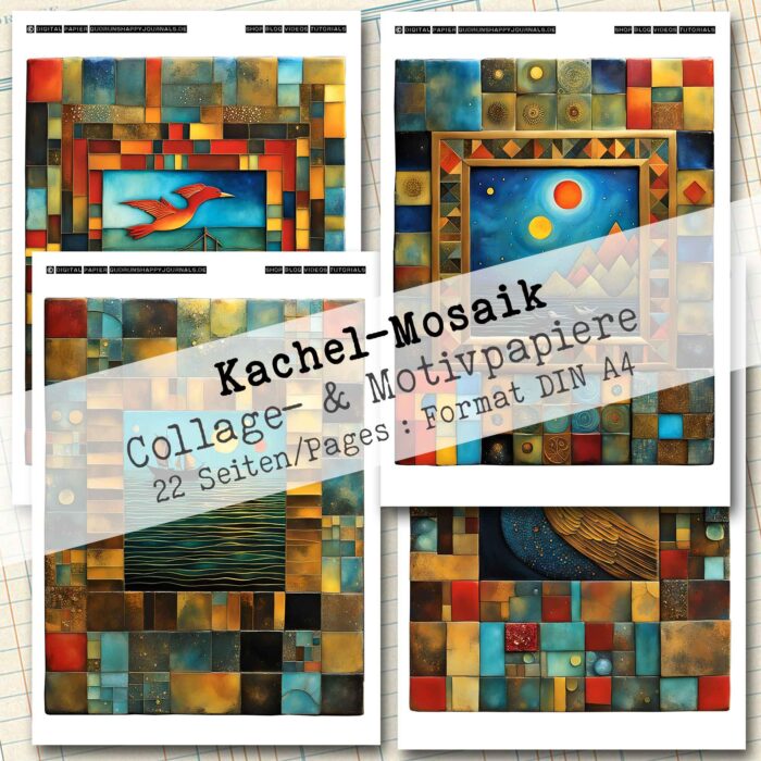 Kachel-Mosaik, Collage- und Motivpapier, 22 Seiten [Digital] – Bild 6