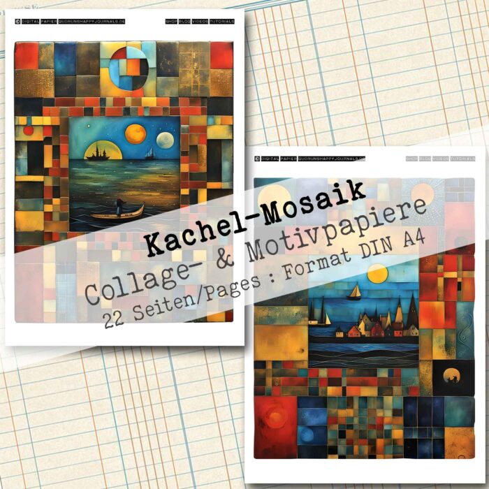 Kachel-Mosaik, Collage- und Motivpapier, 22 Seiten [Digital] – Bild 3