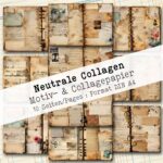 Neutrale Collagen, Motivpapier, 10 Seiten [Digital]