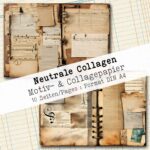 Neutrale Collagen, Motivpapier, 10 Seiten [Digital] – Bild 6
