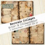 Neutrale Collagen, Motivpapier, 10 Seiten [Digital] – Bild 5