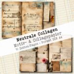 Neutrale Collagen, Motivpapier, 10 Seiten [Digital] – Bild 3