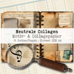Neutrale Collagen, Motivpapier, 10 Seiten [Digital] – Bild 2