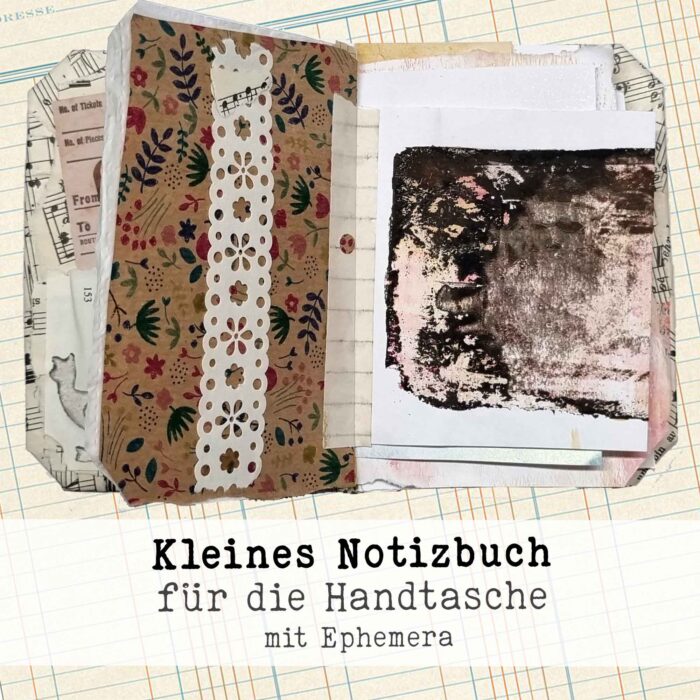 Kleines Notizbuch, handgefertigt – Bild 4