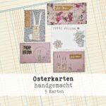 Fünf handgefertigte Osterkarten