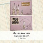 Fünf handgefertigte Osterkarten – Bild 2