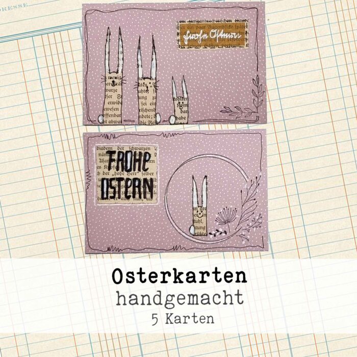 Fünf handgefertigte Osterkarten – Bild 2