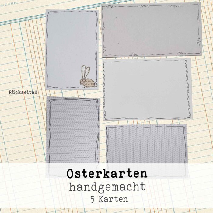 Fünf handgefertigte Osterkarten – Bild 4