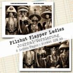 Pilzhut Flapper Ladies, Journal Verzierung, 8 Seiten [Digital] – Bild 6