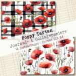 Poppy Tartan, Journal- & Collagepapiere, 14 Seiten [Digital] – Bild 6