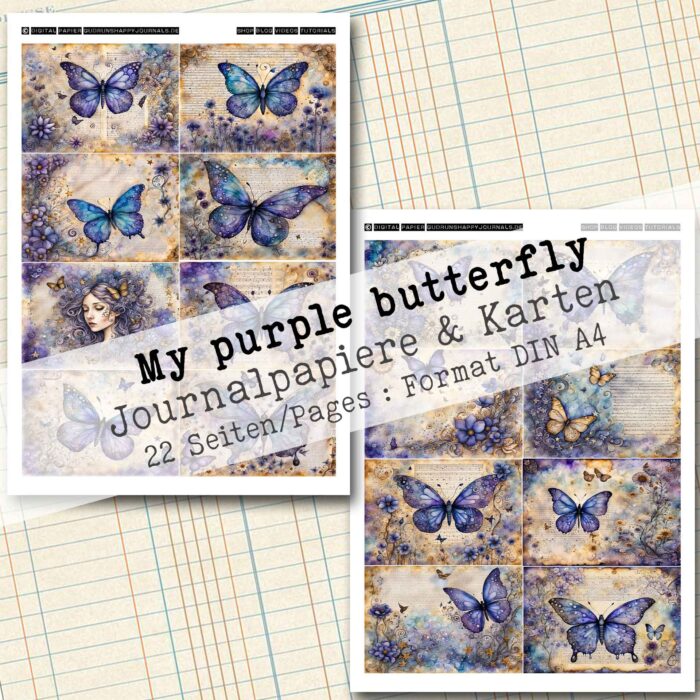My purple butterfly, Journalpapiere & Karten, 22 Seiten [Digital] – Bild 13