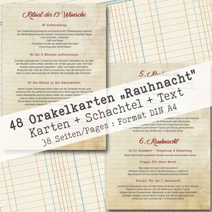 Orakelkarten "Rauhnacht", Bastelset, 38 Seiten [Digital] – Bild 3