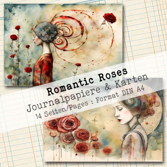 Romantic Roses, Journalpapiere & Karten, 14 Seiten [Digital] – Bild 3