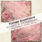 Vintage Rosentraum, Journal- & Collagepapier, 10 Seiten [Digital] – Bild 7