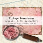 Vintage Rosentraum, Journal- & Collagepapier, 10 Seiten [Digital] – Bild 2