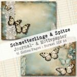 Schmetterlinge & Spitzen, Motivpapier, 16 Seiten [Digital] – Bild 3
