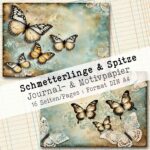Schmetterlinge & Spitzen, Motivpapier, 16 Seiten [Digital] – Bild 8