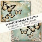 Schmetterlinge & Spitzen, Motivpapier, 16 Seiten [Digital] – Bild 6