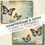 Schmetterlinge & Spitzen, Motivpapier, 16 Seiten [Digital] – Bild 5