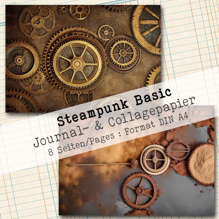 Steampunk Basic, Journal- & Collagepapier, 8 Seiten [Digital] – Bild 5