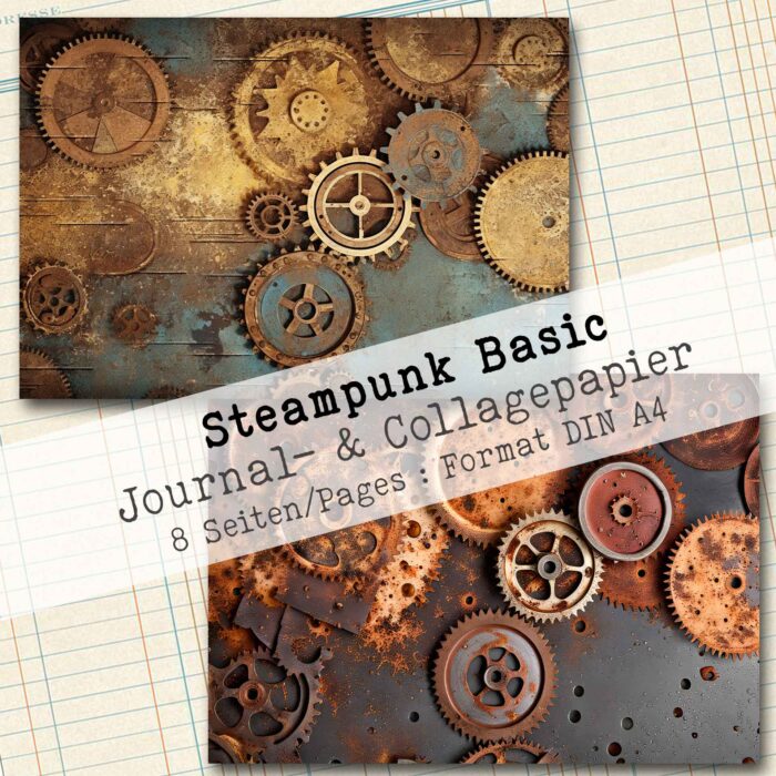 Steampunk Basic, Journal- & Collagepapier, 8 Seiten [Digital] – Bild 4
