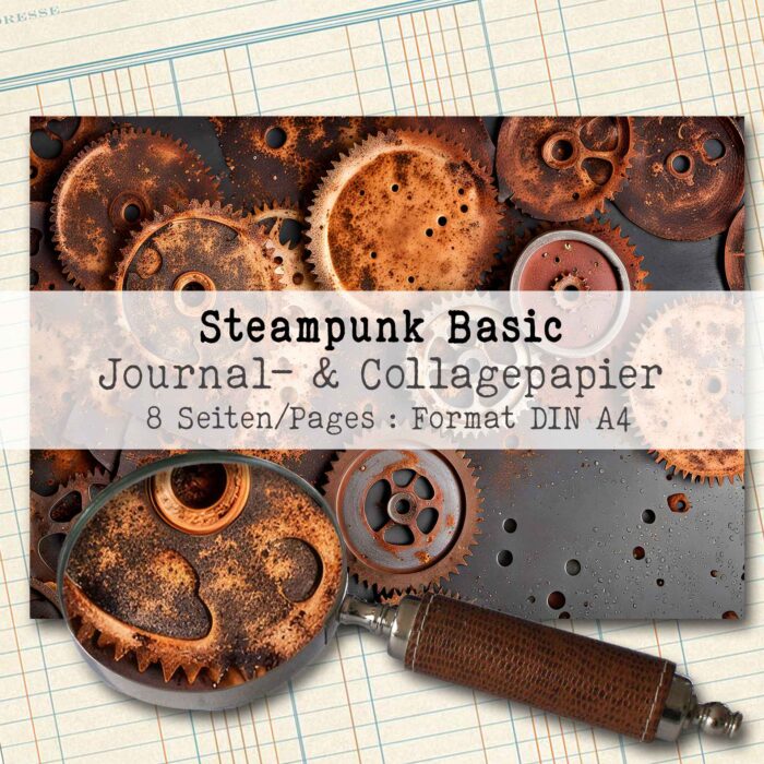 Steampunk Basic, Journal- & Collagepapier, 8 Seiten [Digital] – Bild 2