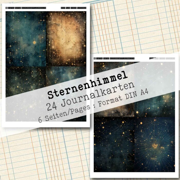 Sternenhimmel, Journal Karten, 6 Seiten [Digital] – Bild 3