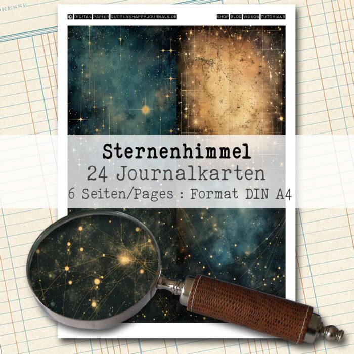 Sternenhimmel, Journal Karten, 6 Seiten [Digital] – Bild 2