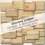 Stitched Ledger, Journal- & Motivpapier, 22 Seiten [Digital]
