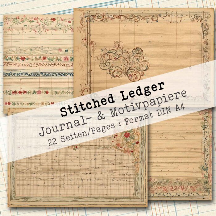 Stitched Ledger, Journal- & Motivpapier, 22 Seiten [Digital] – Bild 4