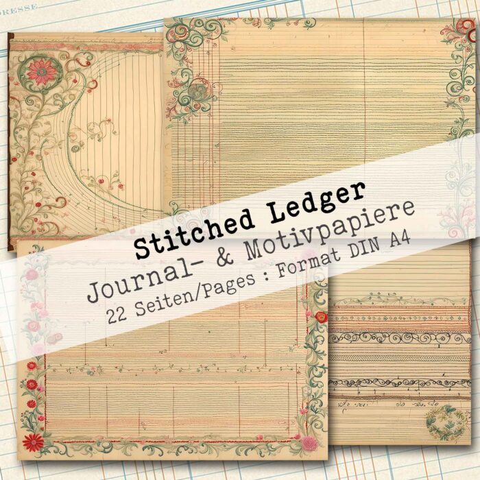 Stitched Ledger, Journal- & Motivpapier, 22 Seiten [Digital] – Bild 6