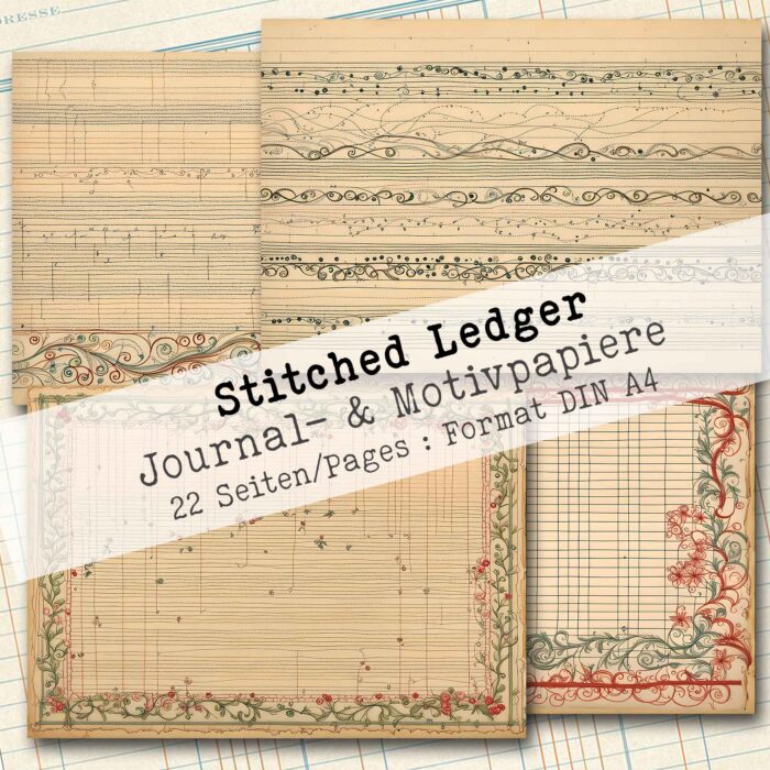 Stitched Ledger, Journal- & Motivpapier, 22 Seiten [Digital] – Bild 7