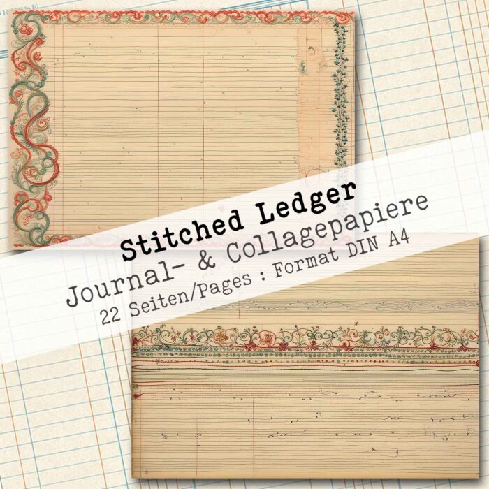 Stitched Ledger, Journal- & Motivpapier, 22 Seiten [Digital] – Bild 3
