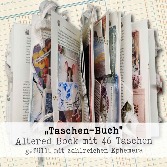 Das “Taschen-Buch”, Altered Book mit 46 gefüllten Taschen – Bild 3