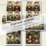 Tierisch elegant, Journalkarten, 6 Seiten [Digital]