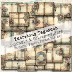 Tusneldas Tagebuch, Journal- & Collagepapier, 24 Seiten [Digital]