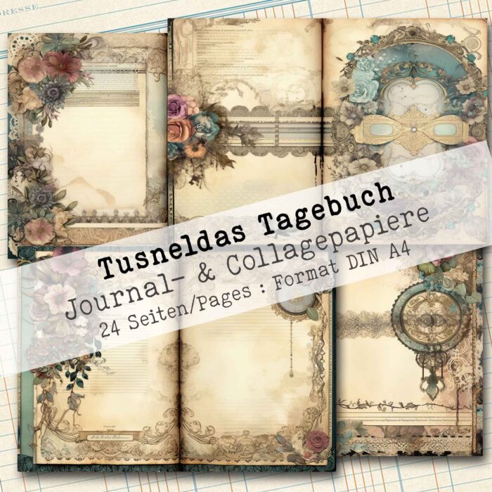Tusneldas Tagebuch, Journal- & Collagepapier, 24 Seiten [Digital] – Bild 8