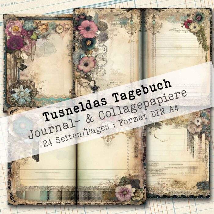 Tusneldas Tagebuch, Journal- & Collagepapier, 24 Seiten [Digital] – Bild 6