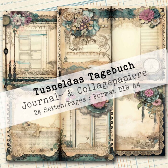 Tusneldas Tagebuch, Journal- & Collagepapier, 24 Seiten [Digital] – Bild 4