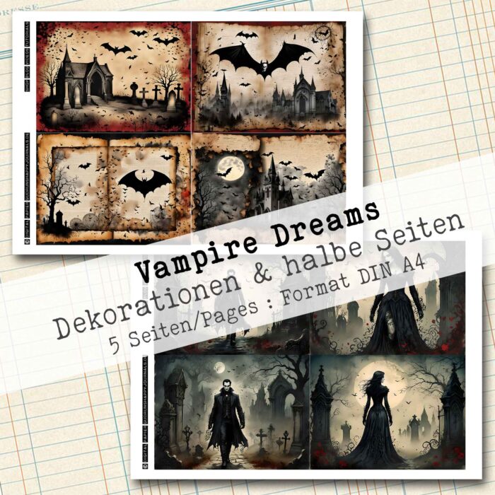 Vampire Dreams - Dekoration, Journal- & Motivpapiere, 5 Seiten [Digital] – Bild 4