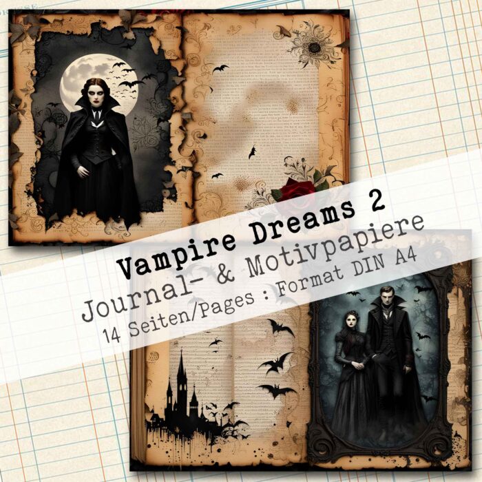 Vampire Dreams - Vampire, Journal- & Motivpapiere, 14 Seiten [Digital] – Bild 6