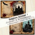 Vampire Dreams - Burg + Friedhof, Journal- & Motivpapiere, 8 Seiten [Digital] – Bild 6