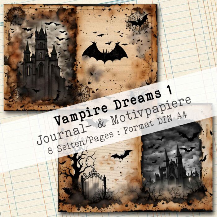 Vampire Dreams - Burg + Friedhof, Journal- & Motivpapiere, 8 Seiten [Digital] – Bild 4