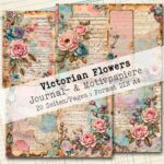 Victorian Flowers, Journal- & Motivpapier, 22 Seiten [Digital] – Bild 4