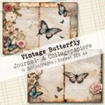 Vintage Butterfly, Motivpapier, 10 Seiten [Digital] – Bild 6