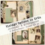 Vintage Spitzen in Grün, Motivpapier, 12 Seiten [Digital] – Bild 7