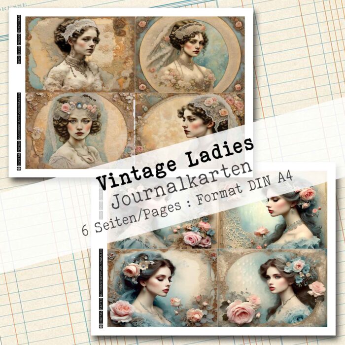 Vintage Ladies, Journalkarten, 6 Seiten [Digital] – Bild 5